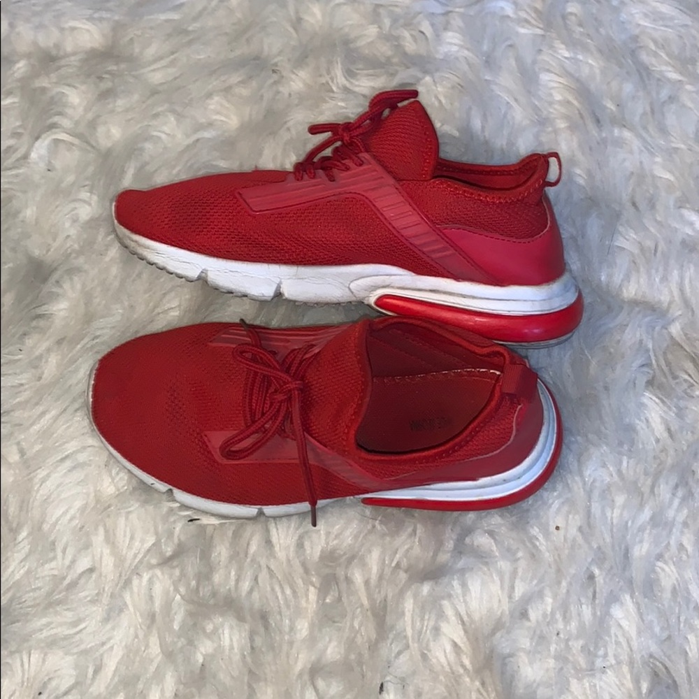 Red fashion sneakers